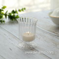hurricane candle holder flower glass vase